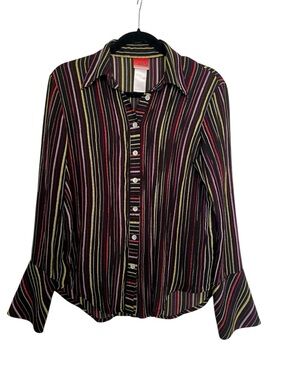 Candela Button-up Size Large Striped Shirt